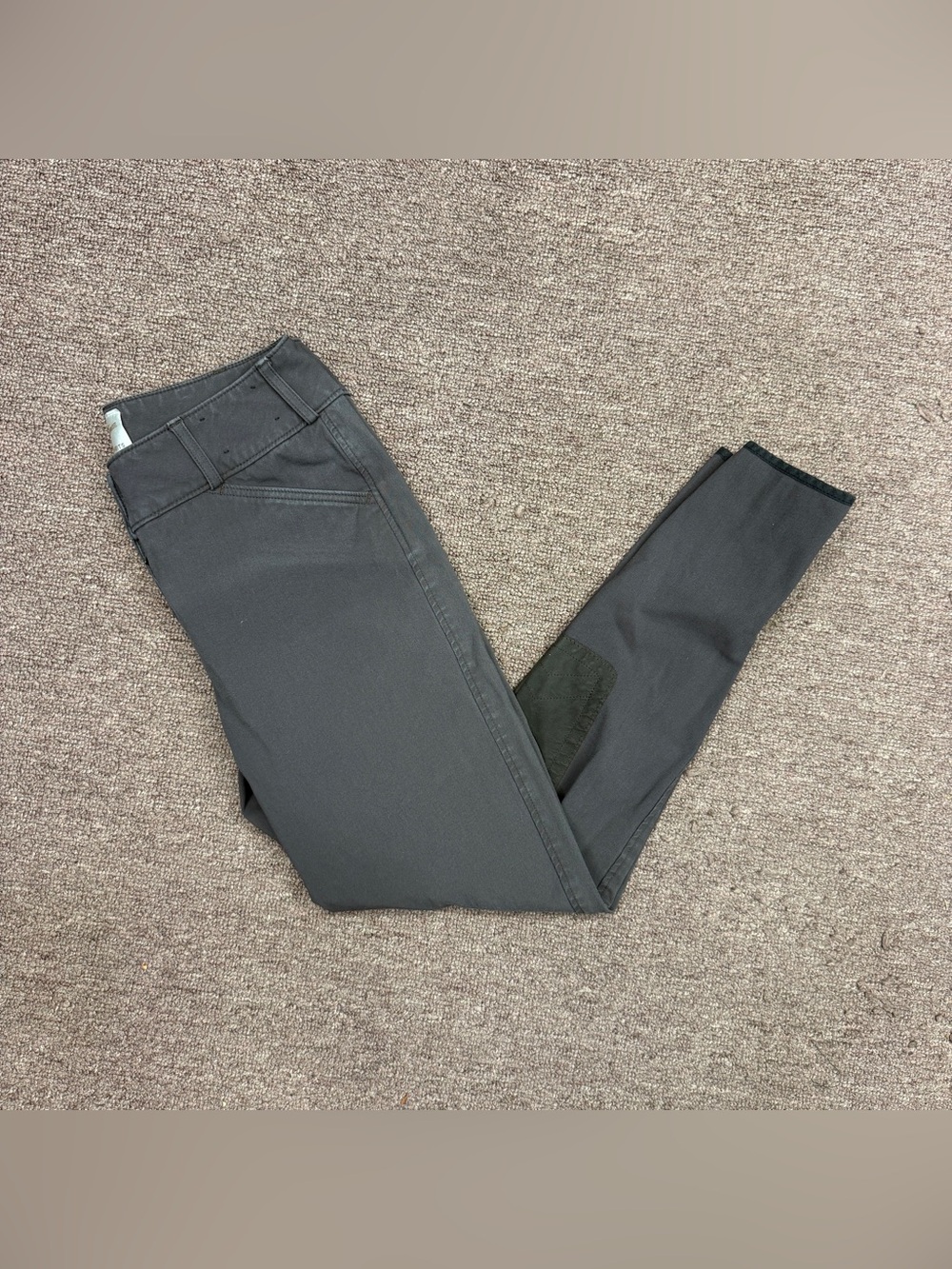 Women’s Size 28L Grey Tailored Sportsman Knee Patch Horseback Riding Breeches
